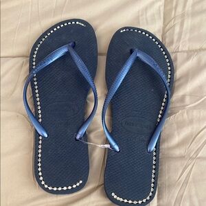 Havaianas Women's Blue Flip Flops